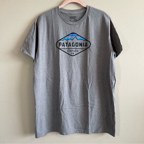 ✨ Patagonia Men’s Gray Slim Fit Logo Shirt XL - Picture 1 of 8